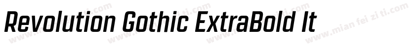 Revolution Gothic ExtraBold It Regu字体转换